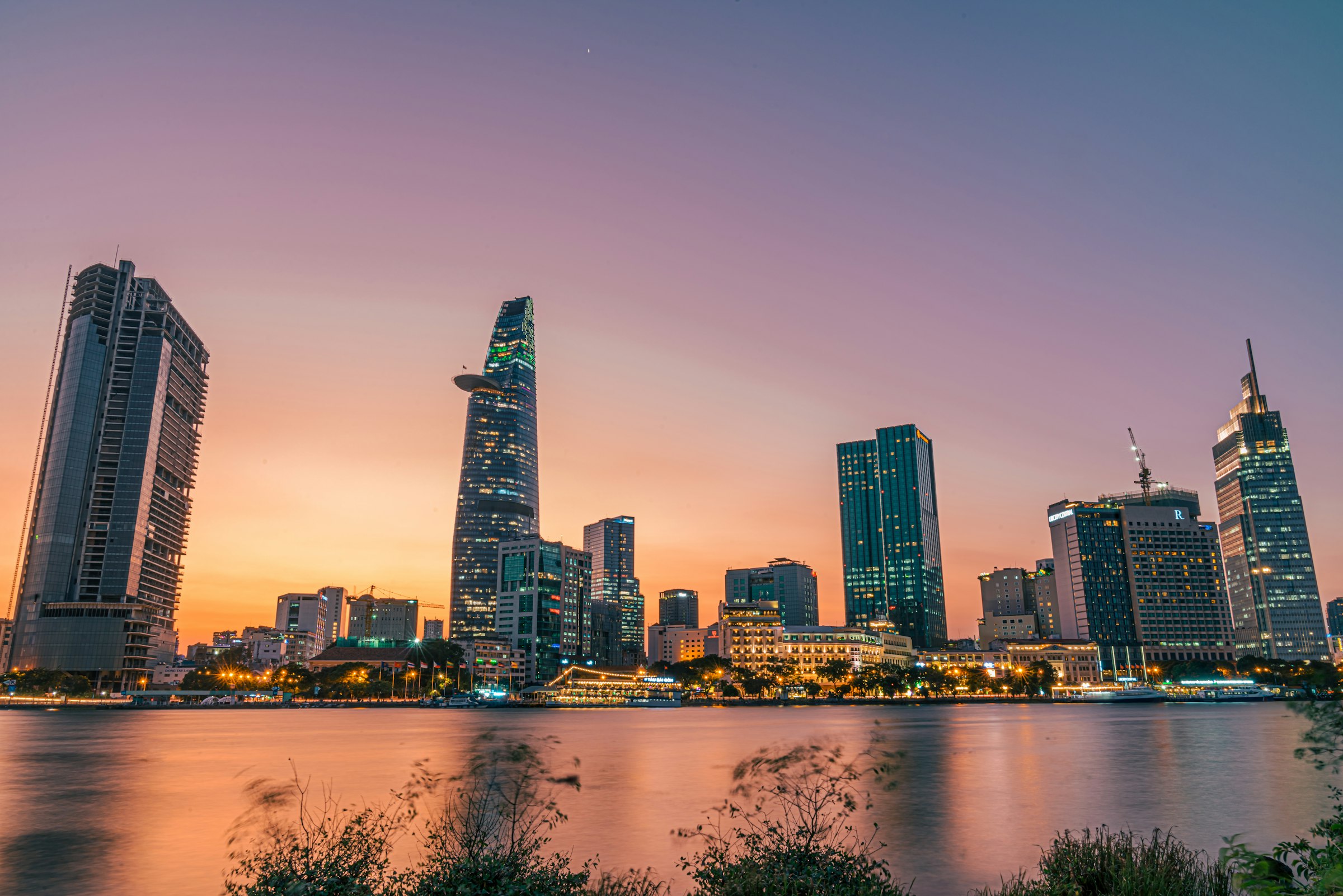 Ho Chi Minh City skyline at dusk